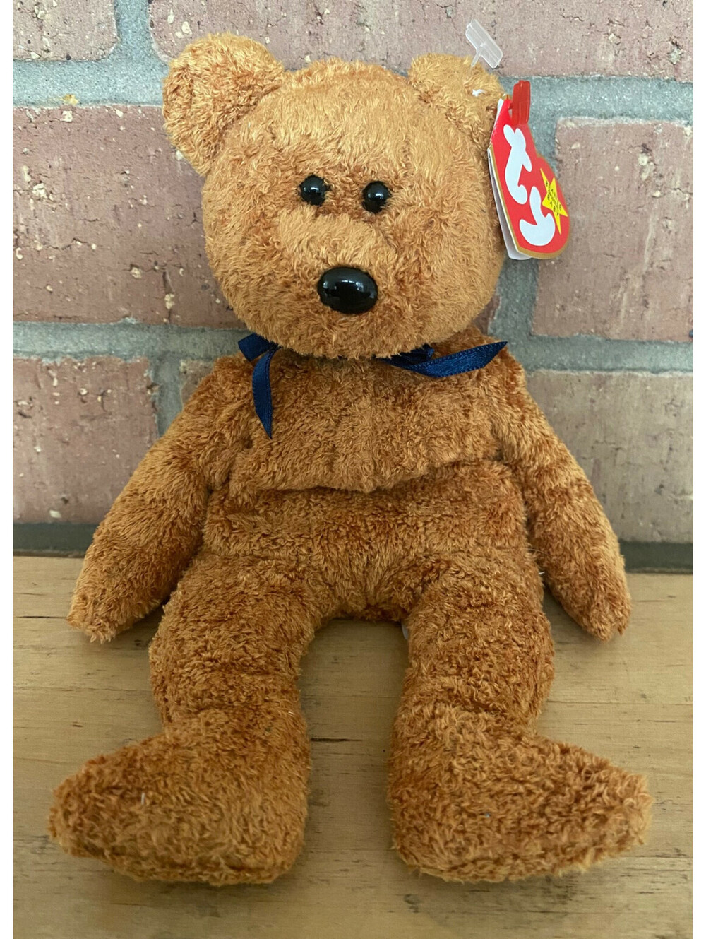 FUZZ THE BEAR Original TY Beanie Baby Bear RETIRED 1998 ERRORS RARE Mint w/ tags